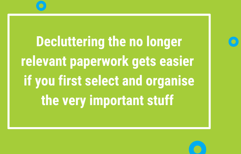 Organise your important paperwork first – before you declutter the rest